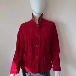 EUC Talbots red corduroy blazer